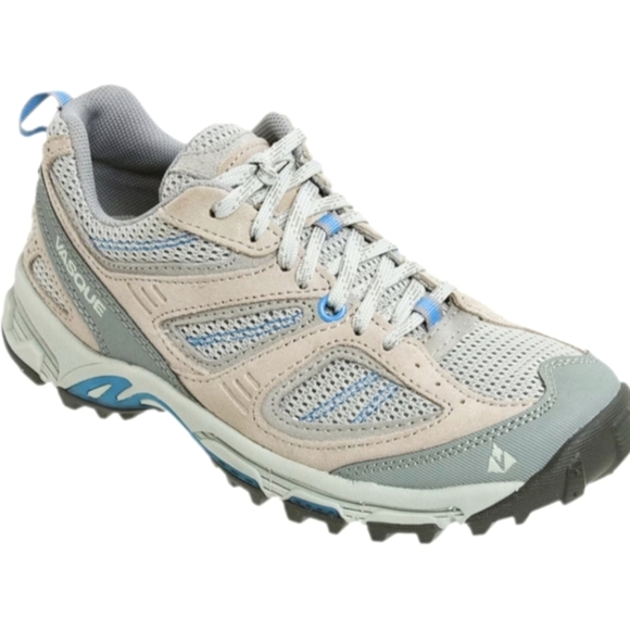 Vasque Opportunist Leather Hiking Shoe Tan Blue Women's 7 - Picture 1 of 16